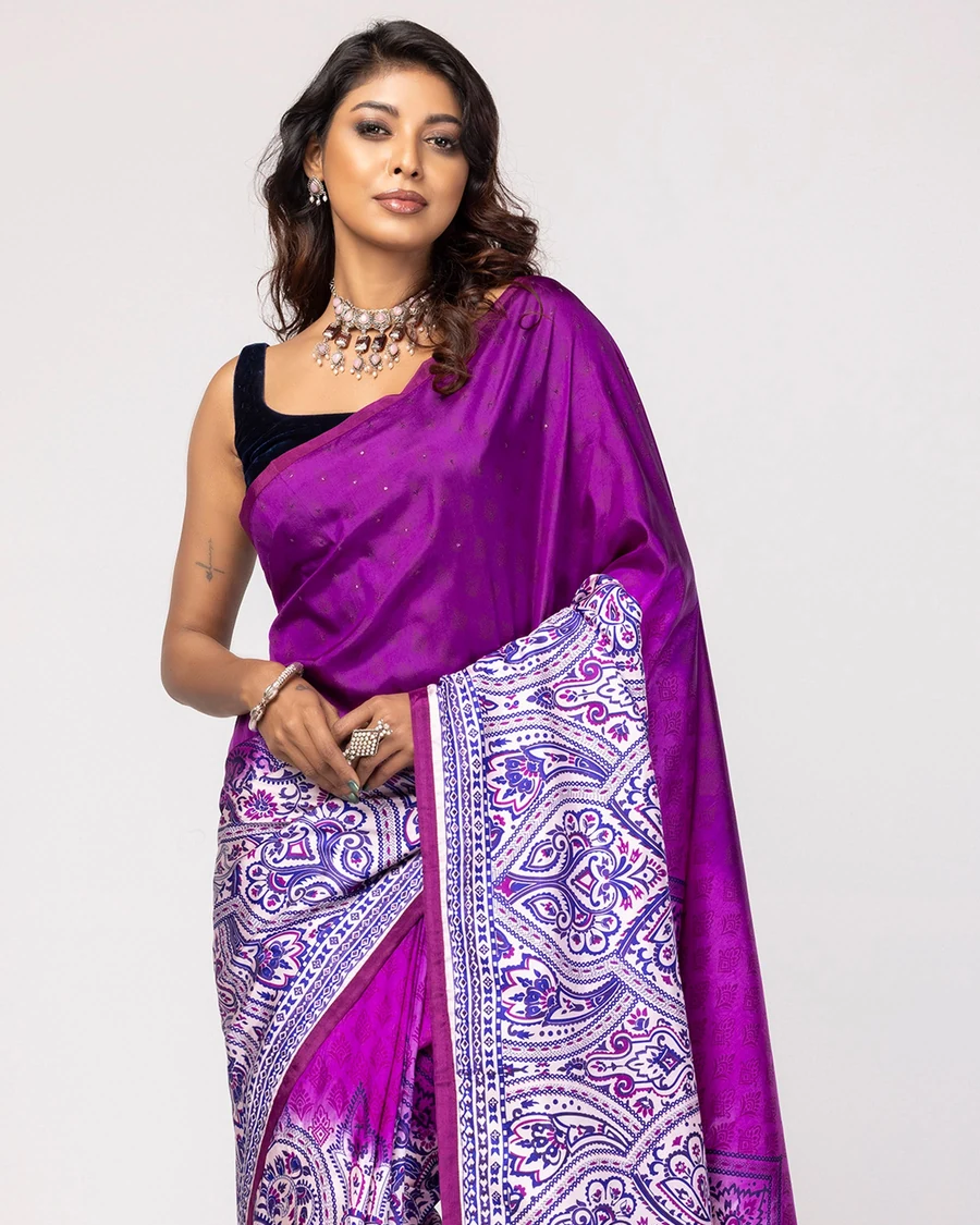 Half Silk Party Saree